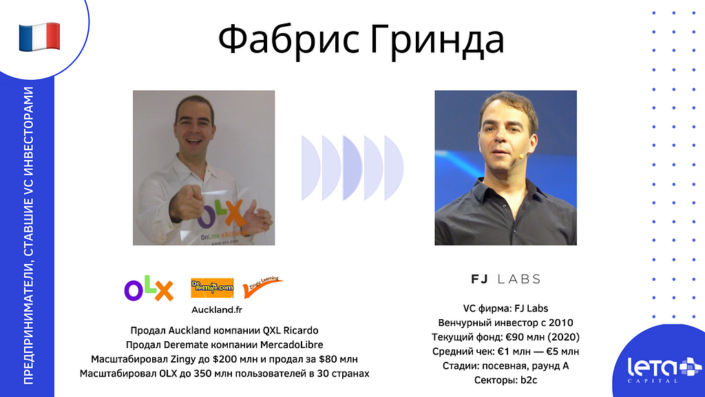 Фабрис Гринда (Fabrice Grinda): OLX → FJ Labs