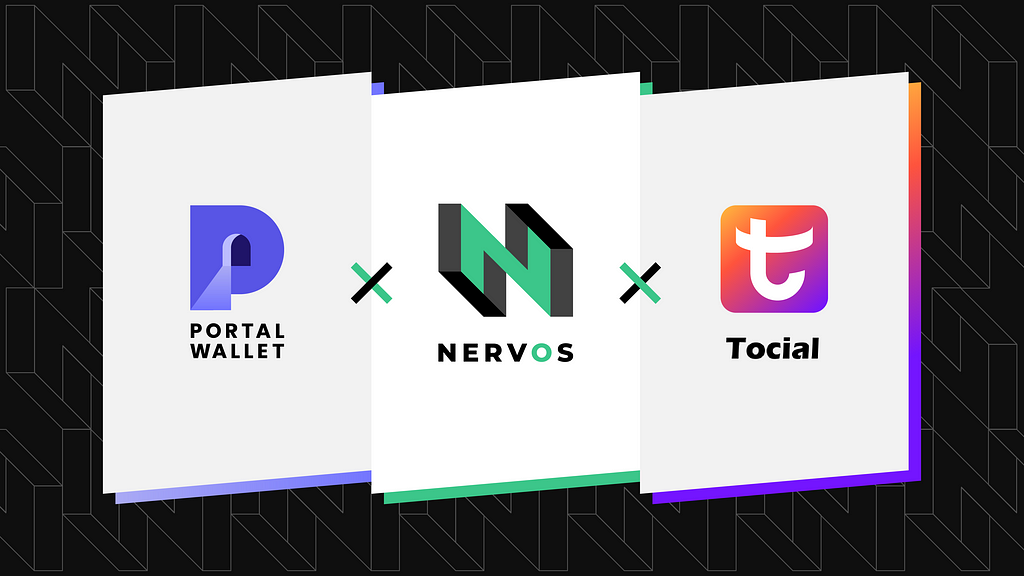 Logos for Portal Wallet, Nervos, and Tocial
