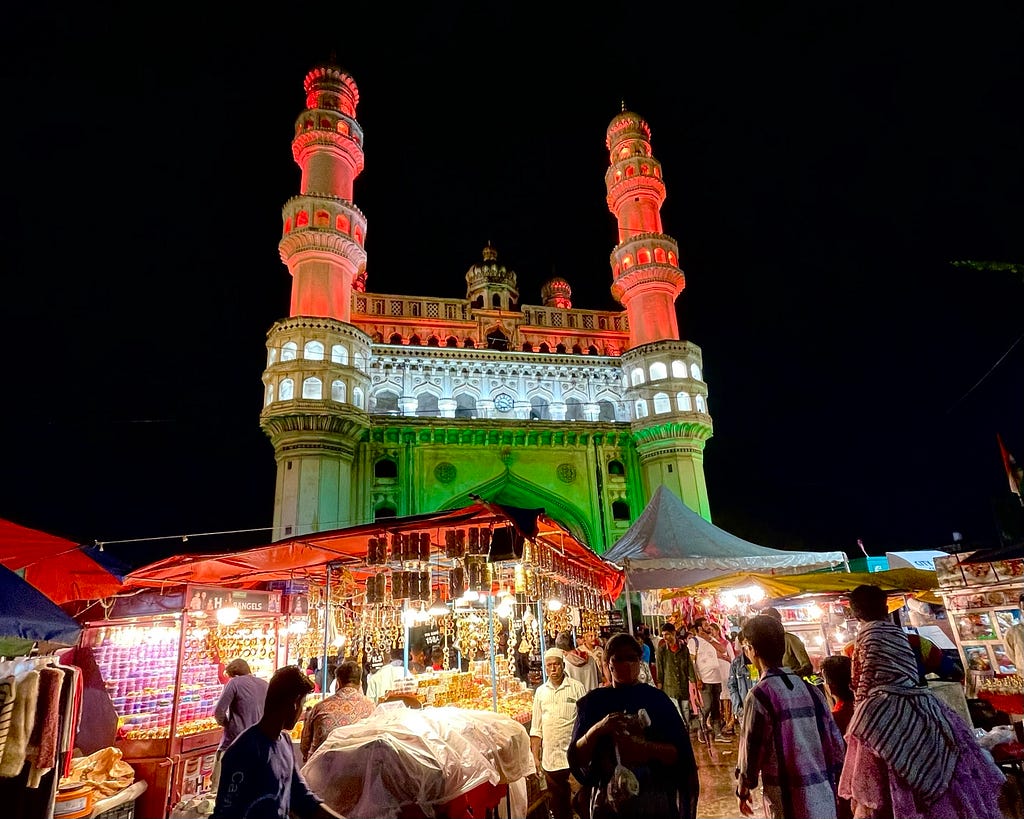 Charminar, Hyderabad, India on Independence Day 2022