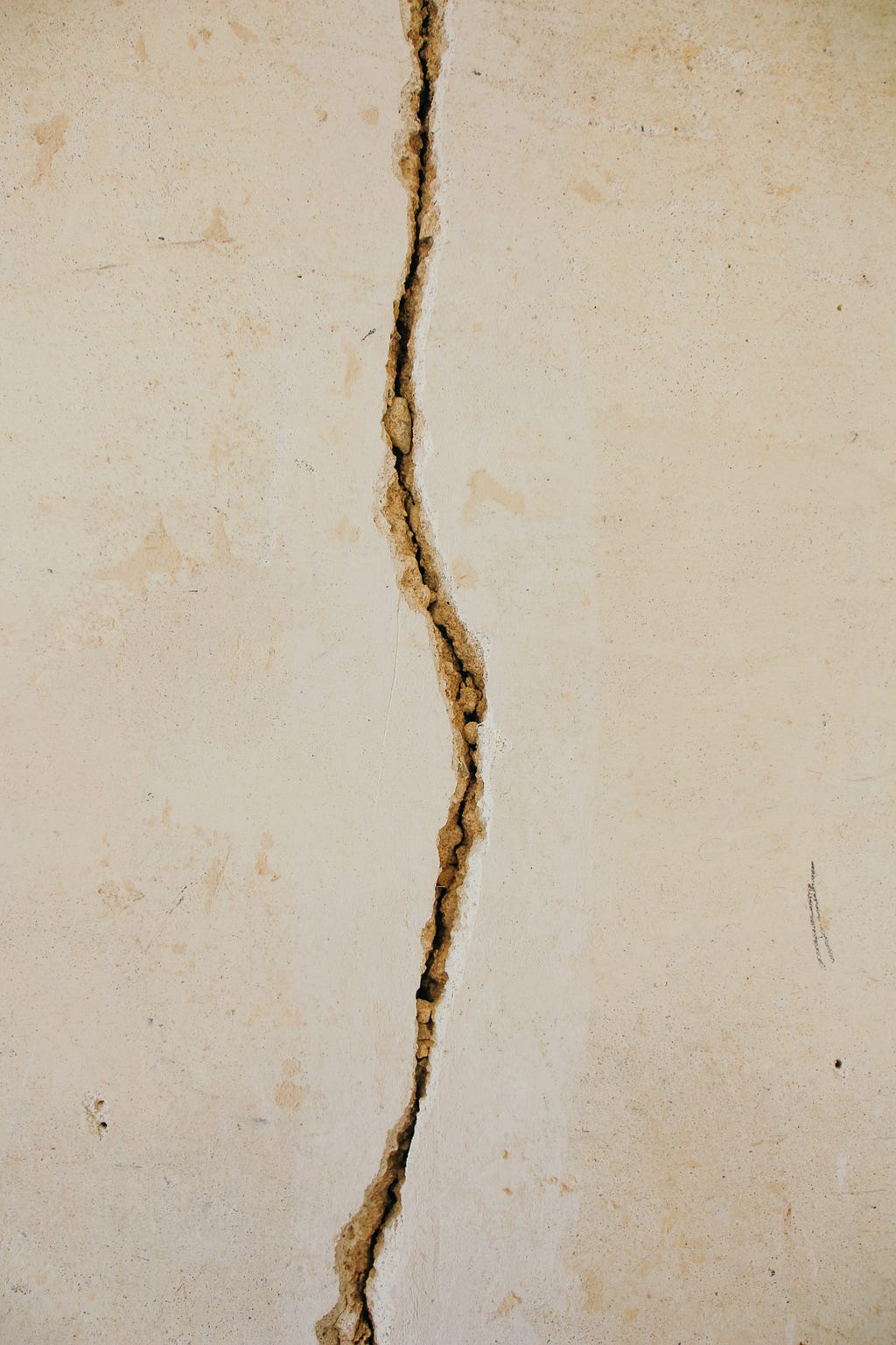 Cracks in the earth.