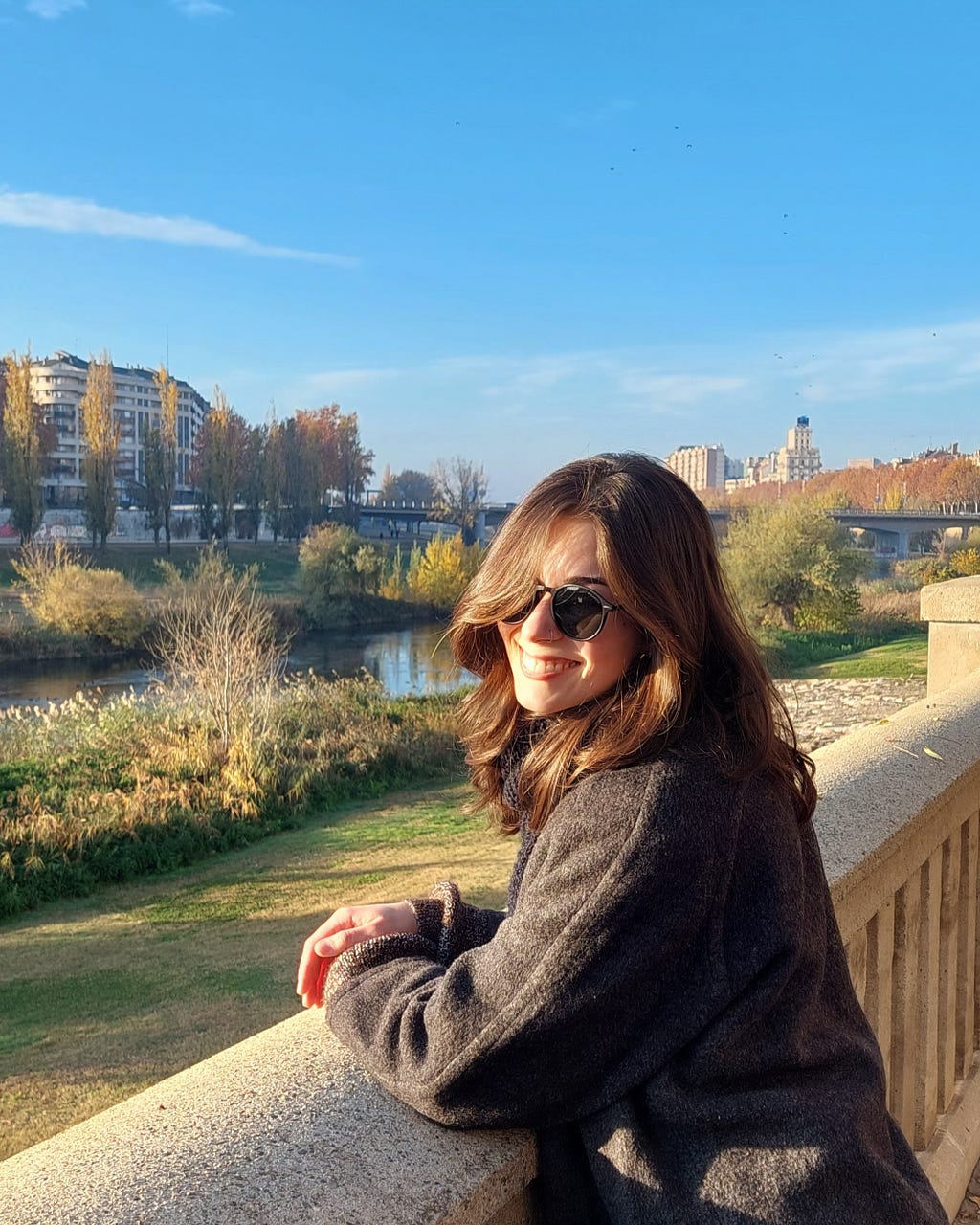 Me, in a sunny but freezing morning near the Segre River, while smiling at the camera.