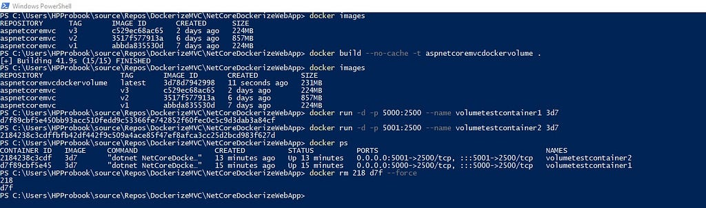 Container Oluşturma — Docker Volume