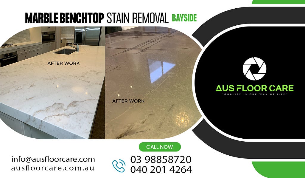 Marble Bench top Stain removal Bayside