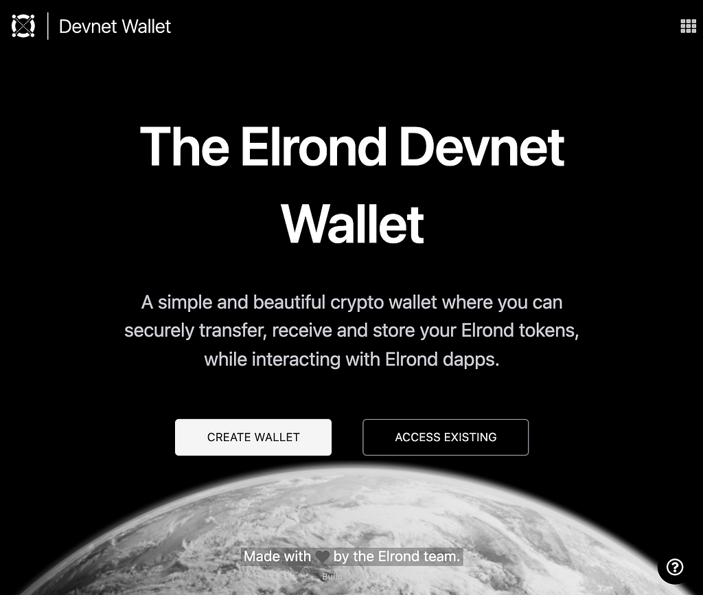 Elrond DevNet Wallet