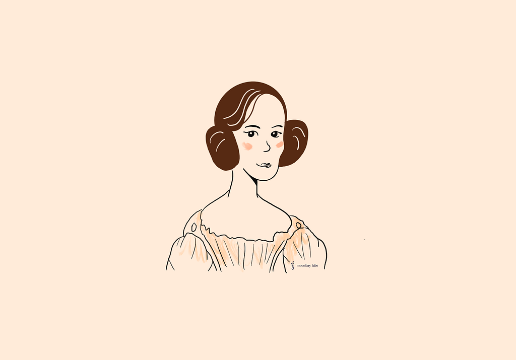 An illustration showing Ada Lovelace.