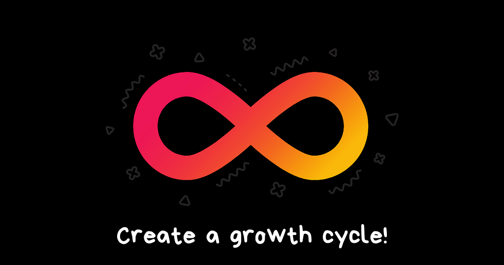 colourful Infinity symbol symboling perpetual growth.