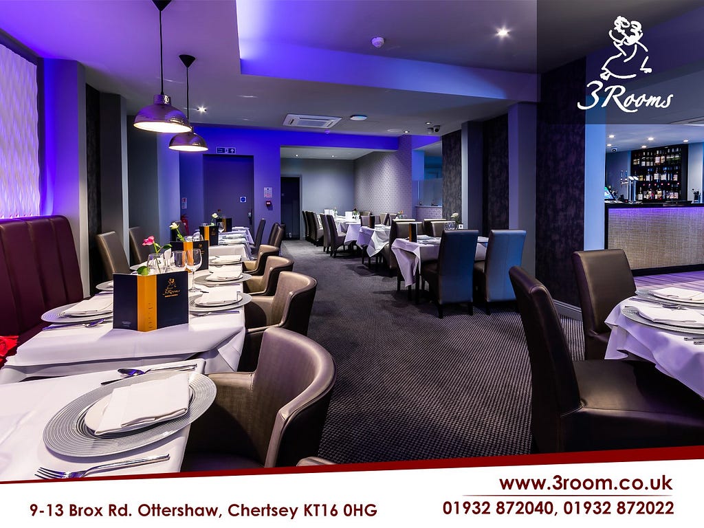 3 Rooms Best Indian Restaurant & Takeaway In Addlestone , Chertsey and Woking