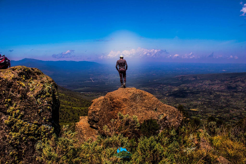 Josh on the first summit or Rurimeria hill