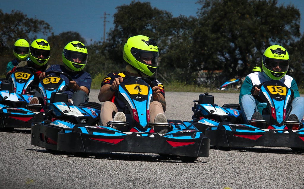 One of the first races of our amateur karting tournament