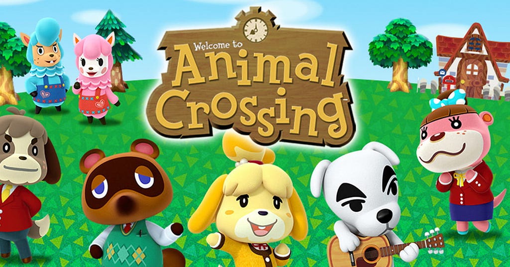Animal Crossing poster featuring cute characters