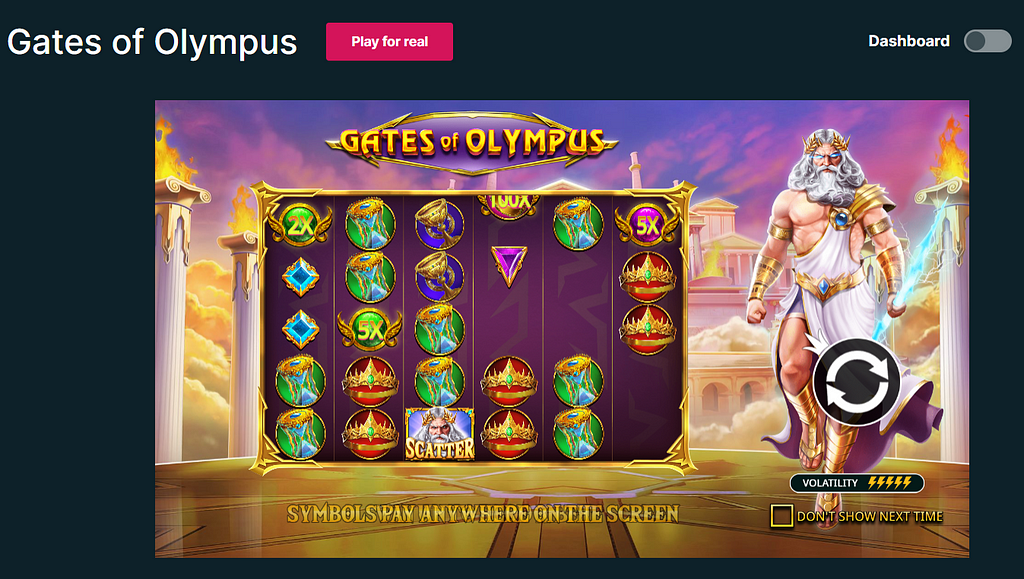Start playing of the top games in the market, Gates of Olympus