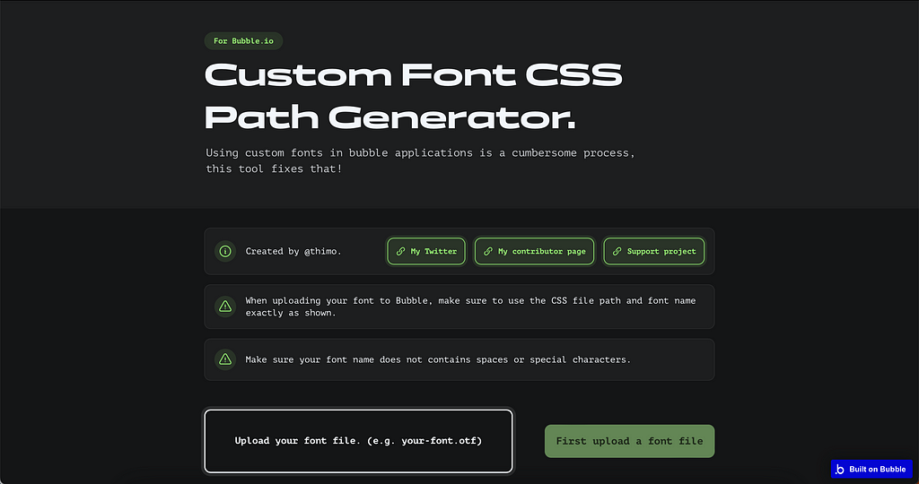 A picture showing what the CSS path Generator looks like