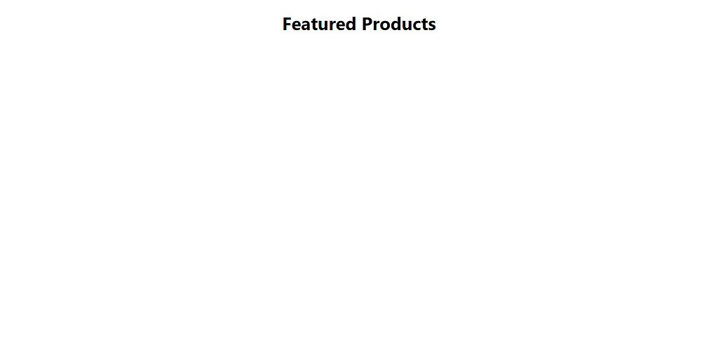 Basic Featured Products page
