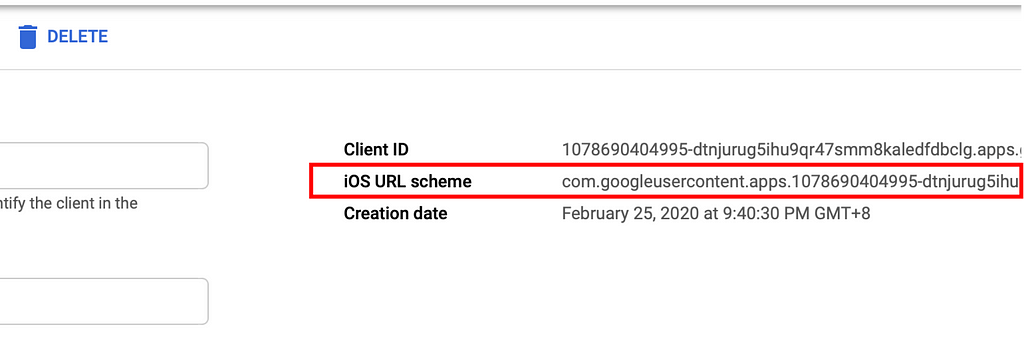 The iOS URL Scheme should be on the top right corner, just after the Client ID