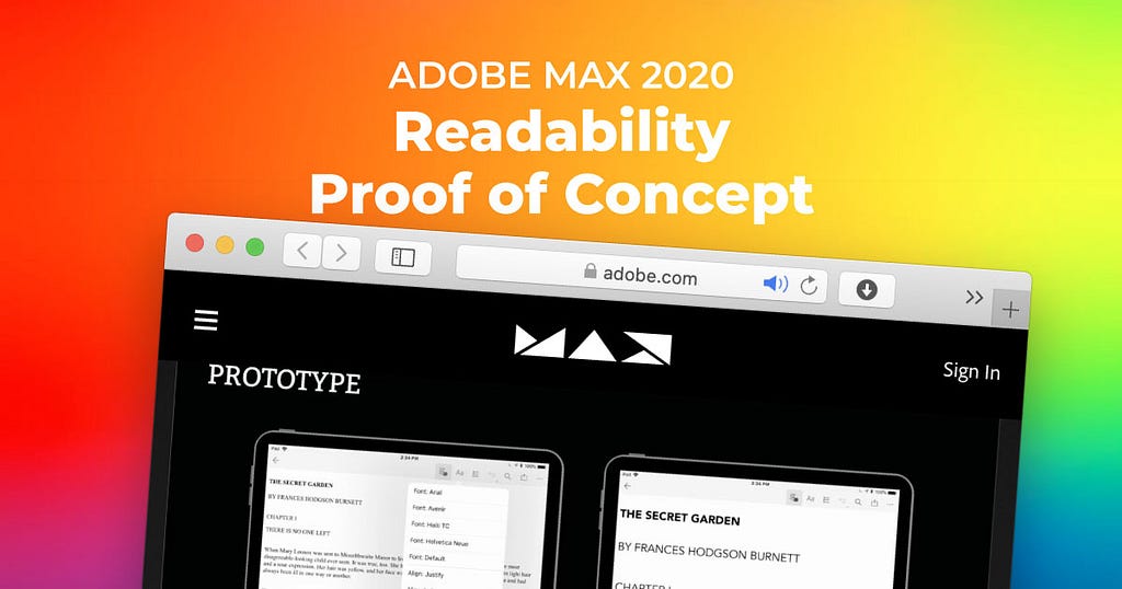 Readability Matters and Adobe, the Tech Proof of Concept