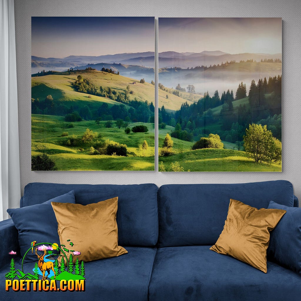 EXPLORE this Stunning 2pc Large Vertical Wall Art