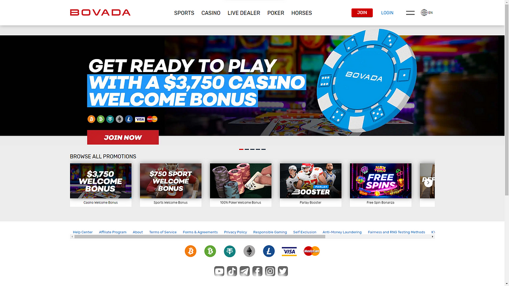 Bovada Promotions page shows why it is one of the Safest and Best Offshore Sportsbooks for US Players