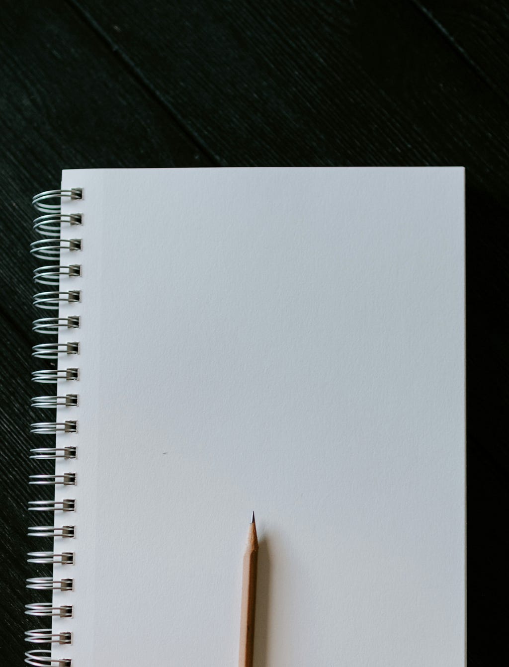 The titular blank page with a pencil waiting to be used.