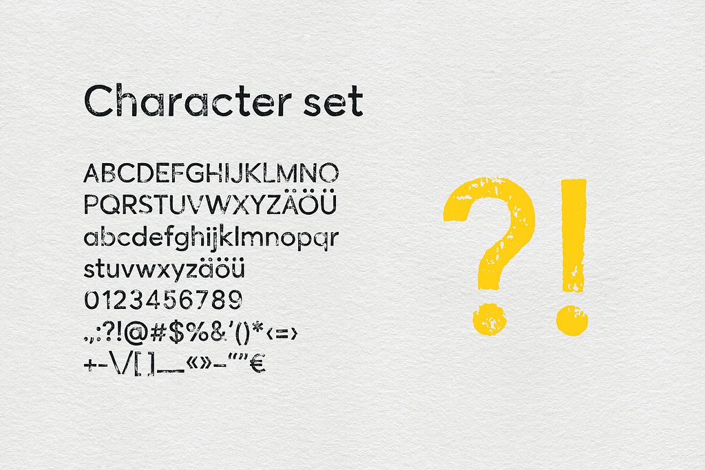Stampio character set