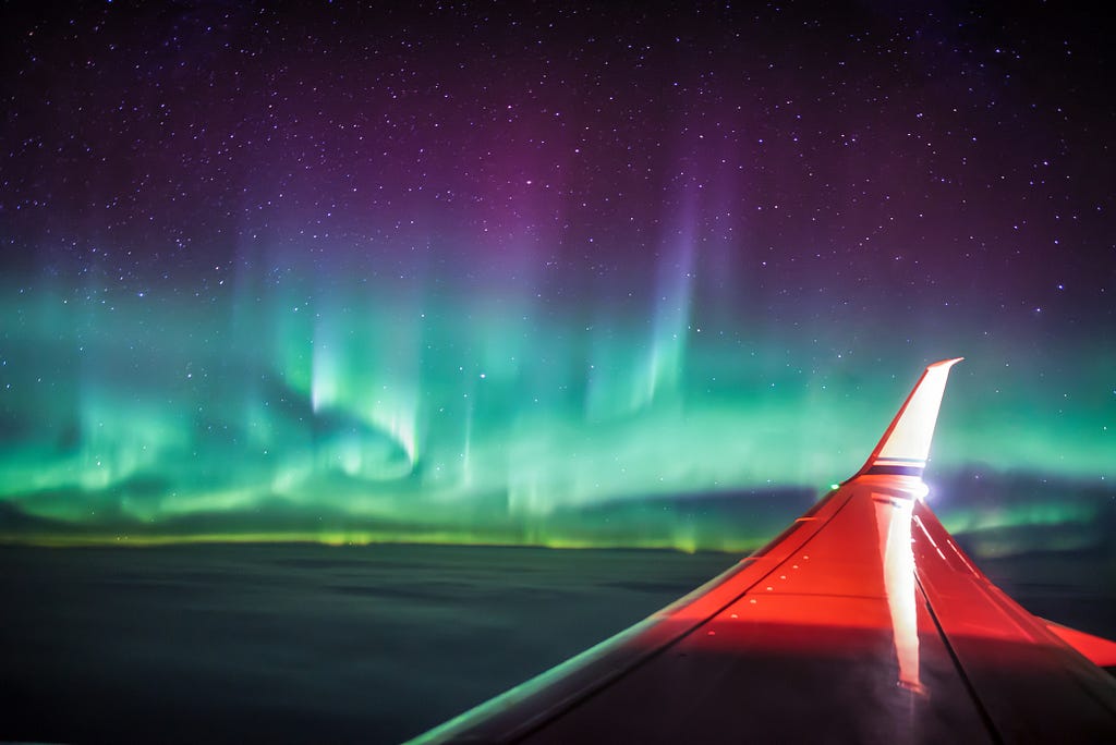 Photo of aurora borealis.