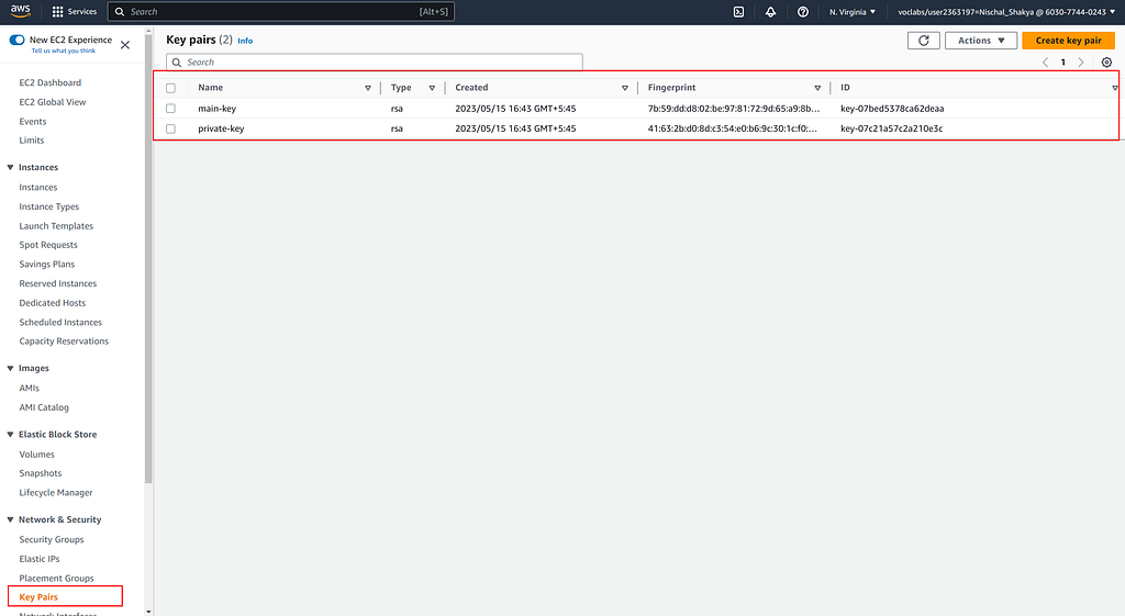 Creating SSH key-pairs