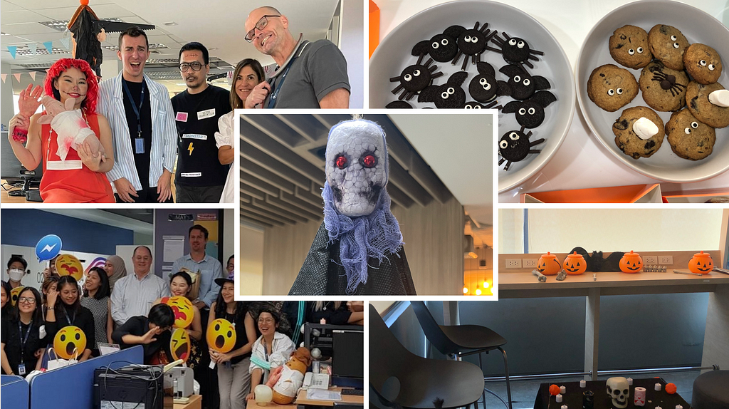 Scenes from the Halloween party