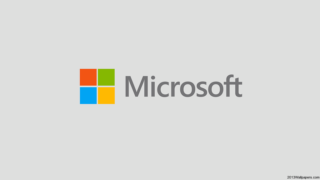 Microsoft logo on left side with ‘Microsoft’ written on right