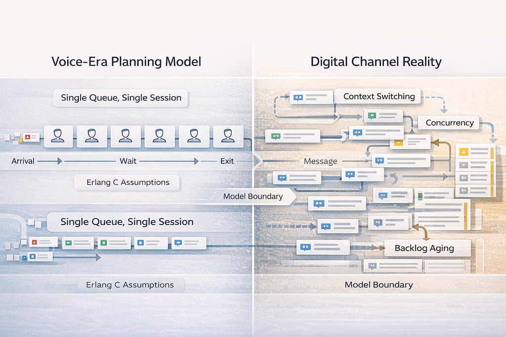 Why Service Level Planning Collapses in a Chat-and-Message World