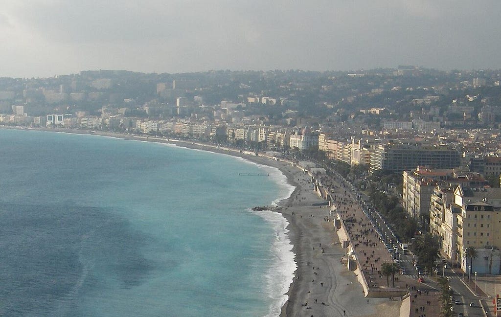 The Promenade des Anglais, the site of the attack