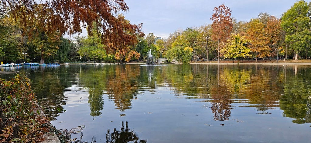 Autumn park in Bucharest