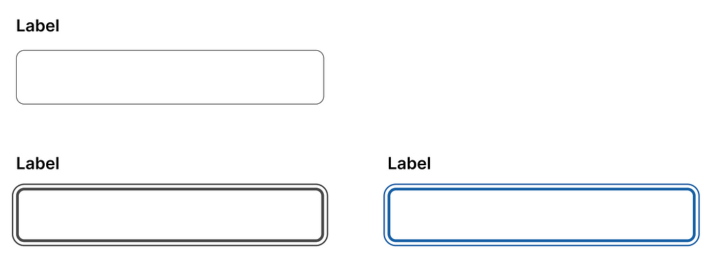 An example where the border of a text input is made darker and thicker and a double focus ring (that meets 3:1 contrast) is added