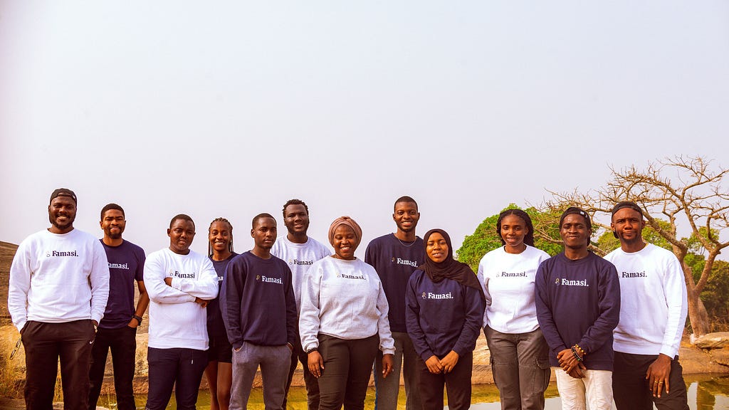 The famasi team looking all dashing in their sweatshirts