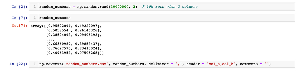 Random Numpy Array