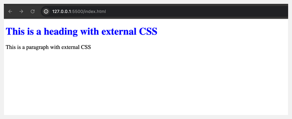 External CSS with HTML