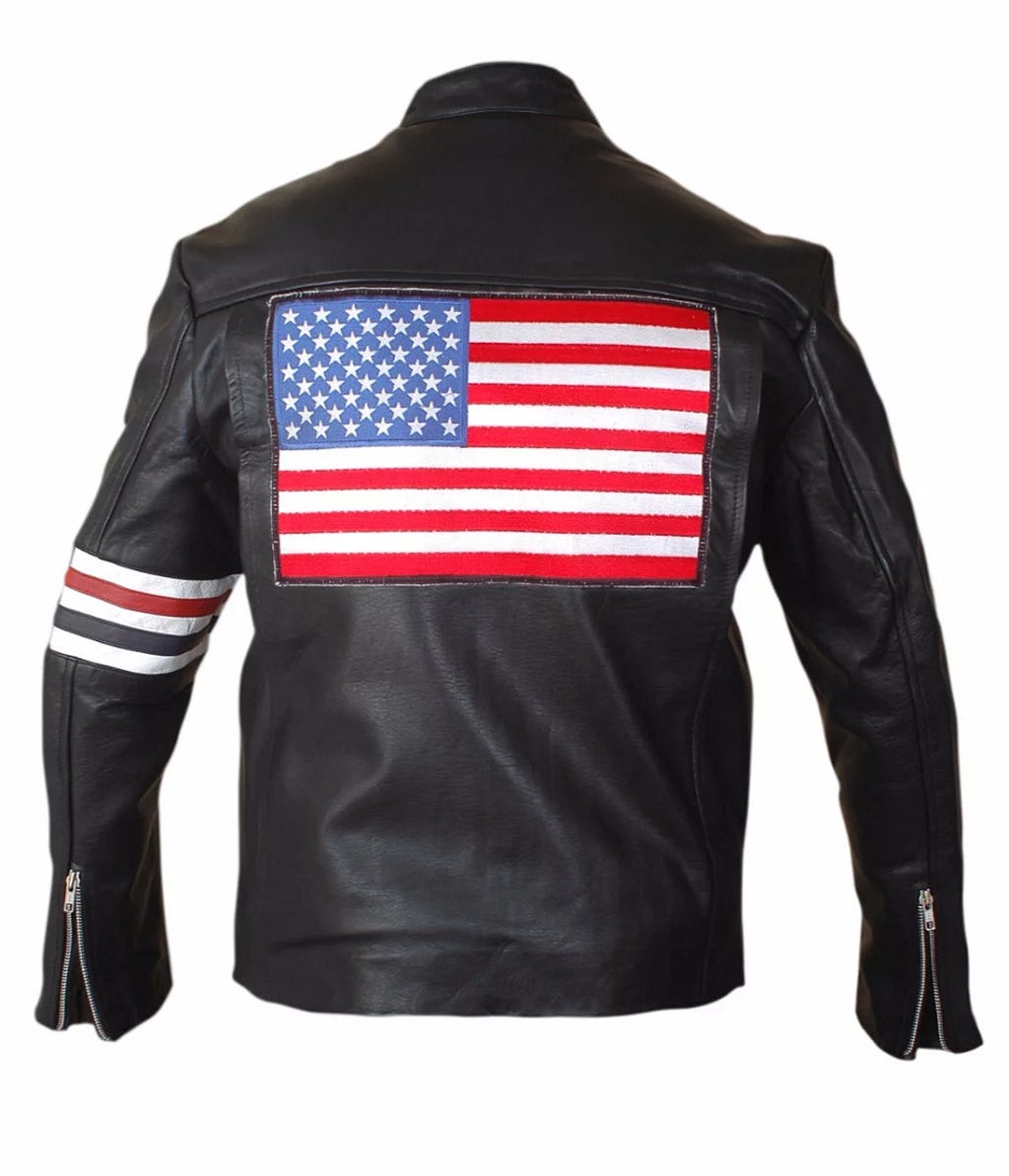 USA Flag Leather Jacket