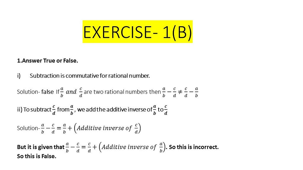 Self Practice 1(B) Of Class 7 Composite Mathematics solutions textbook