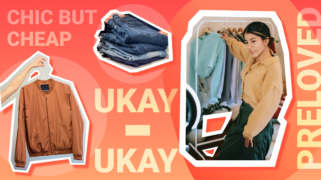 collage of ukay-ukay merchandise