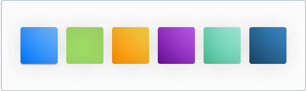Rectangles with different gradients