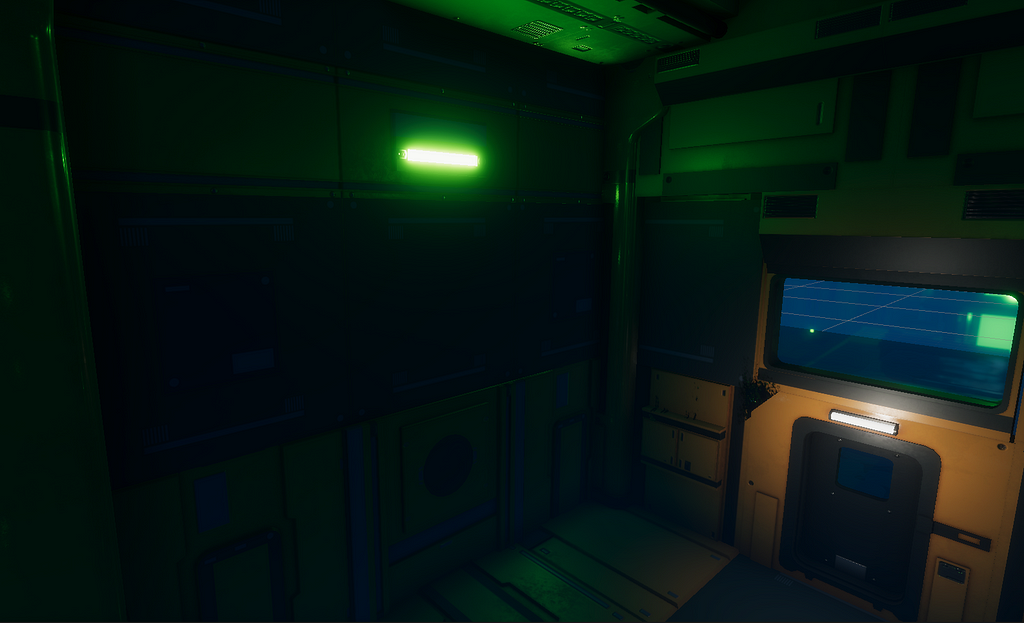 Unity area lights with some post processing effects added.