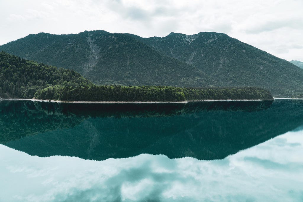 Mountain reflection on a lake