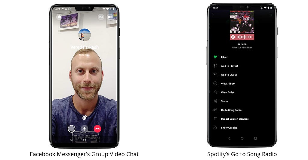 Facebook Messenger’s Group Video Chat and Spotify’s Go to Song Radio