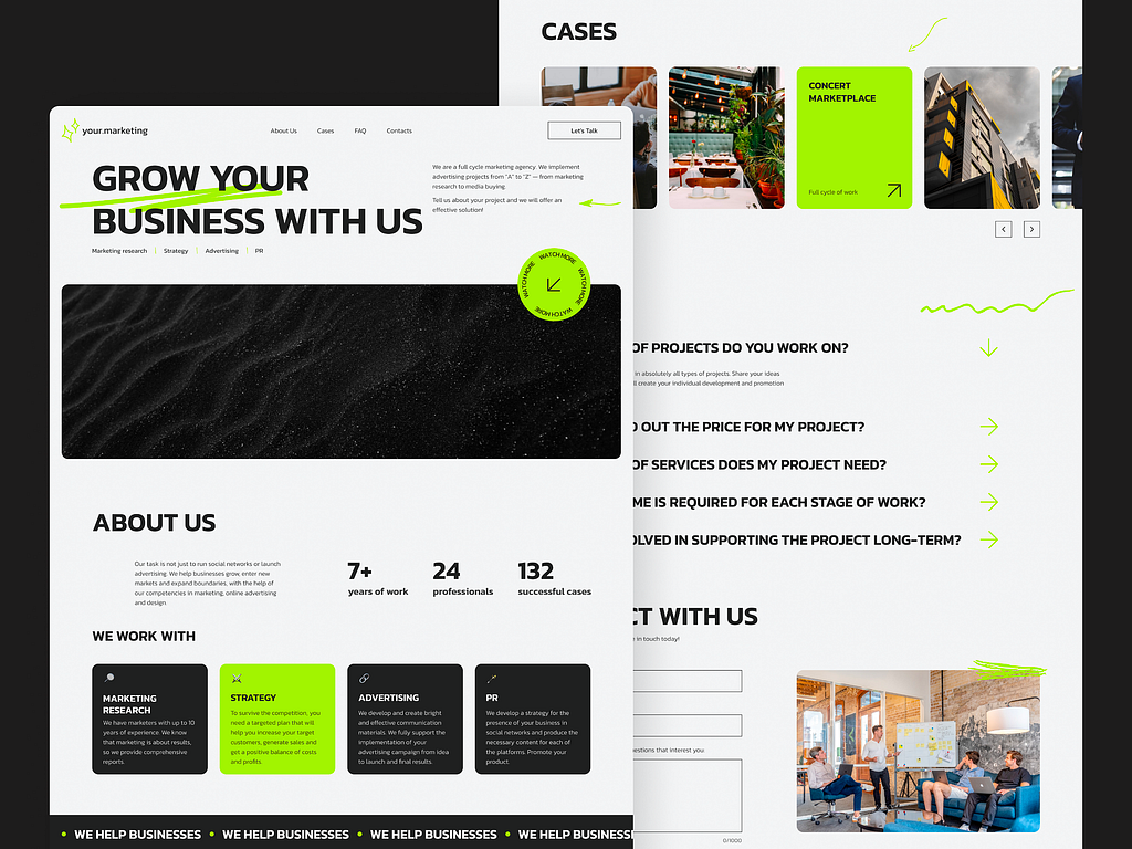 Marketing Agency website by OrangeOrange Agency UX/UI Design