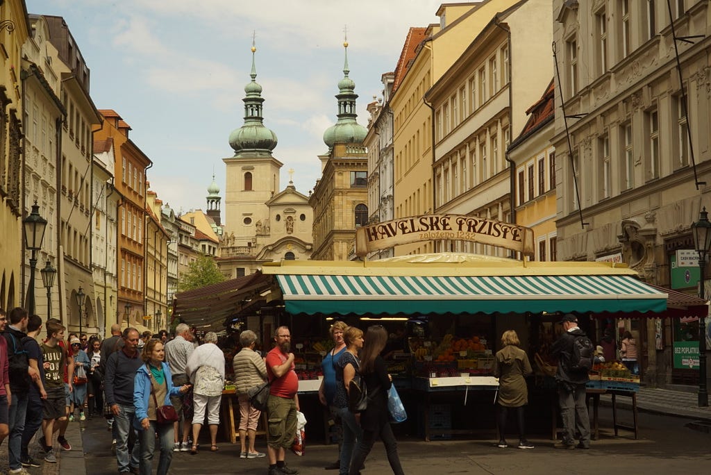 a market in Prague in the Czech Republic (photo © April Orcutt)