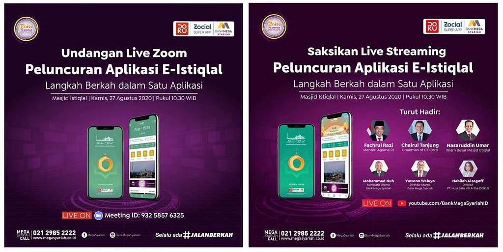 Zocial DOKU E-Istiqlal SUPER APP Launch