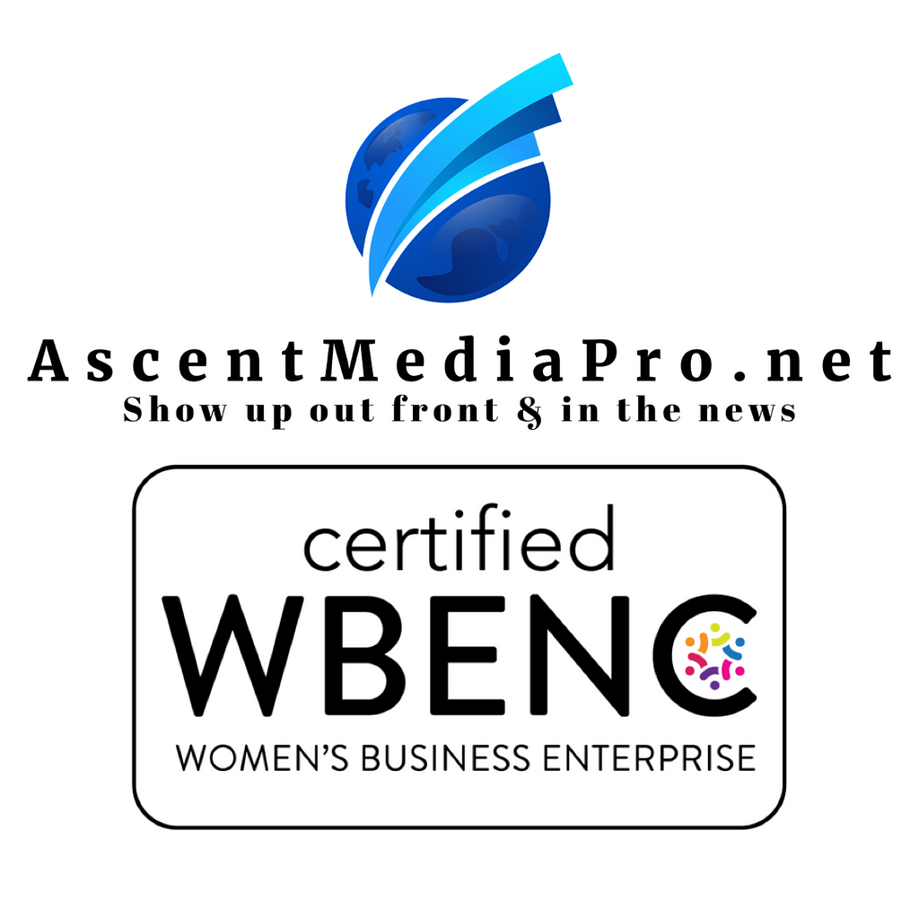 AscentMediaPro.net logo and certified Women’s Business Enterprise logo
