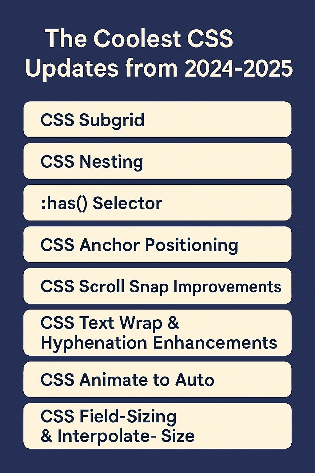 The Coolest CSS Updates on this year