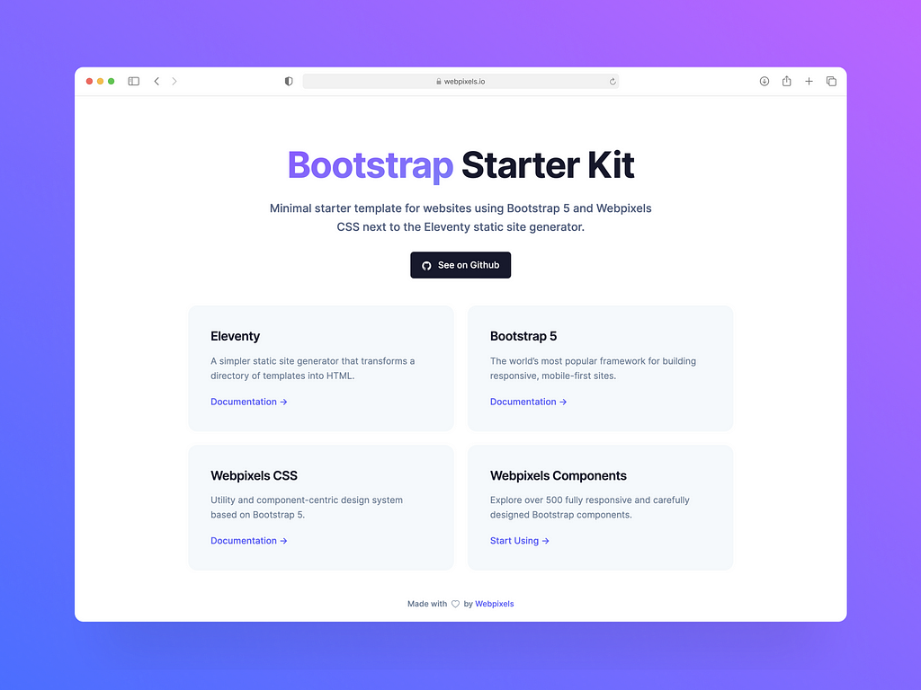 Bootstrap Starter Kit