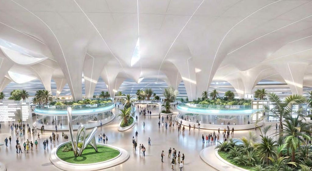 Al Maktoum International Airport interior render