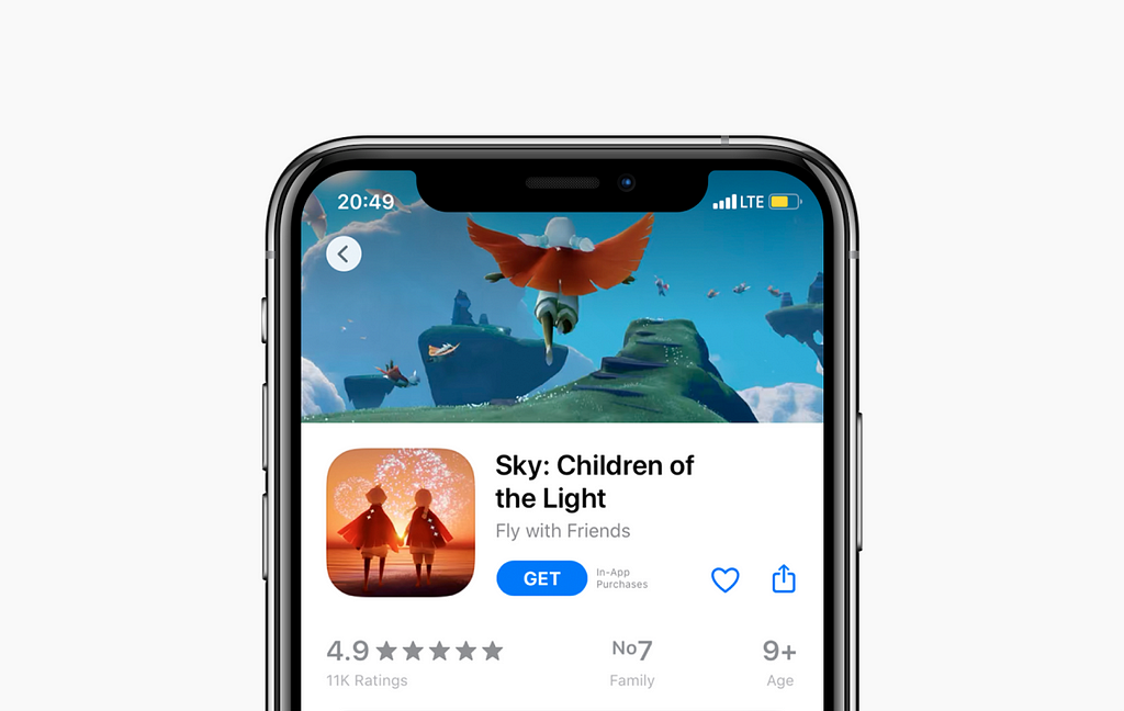 AppStore App screen. “Add to Wishlist” button next to the “Get” button.