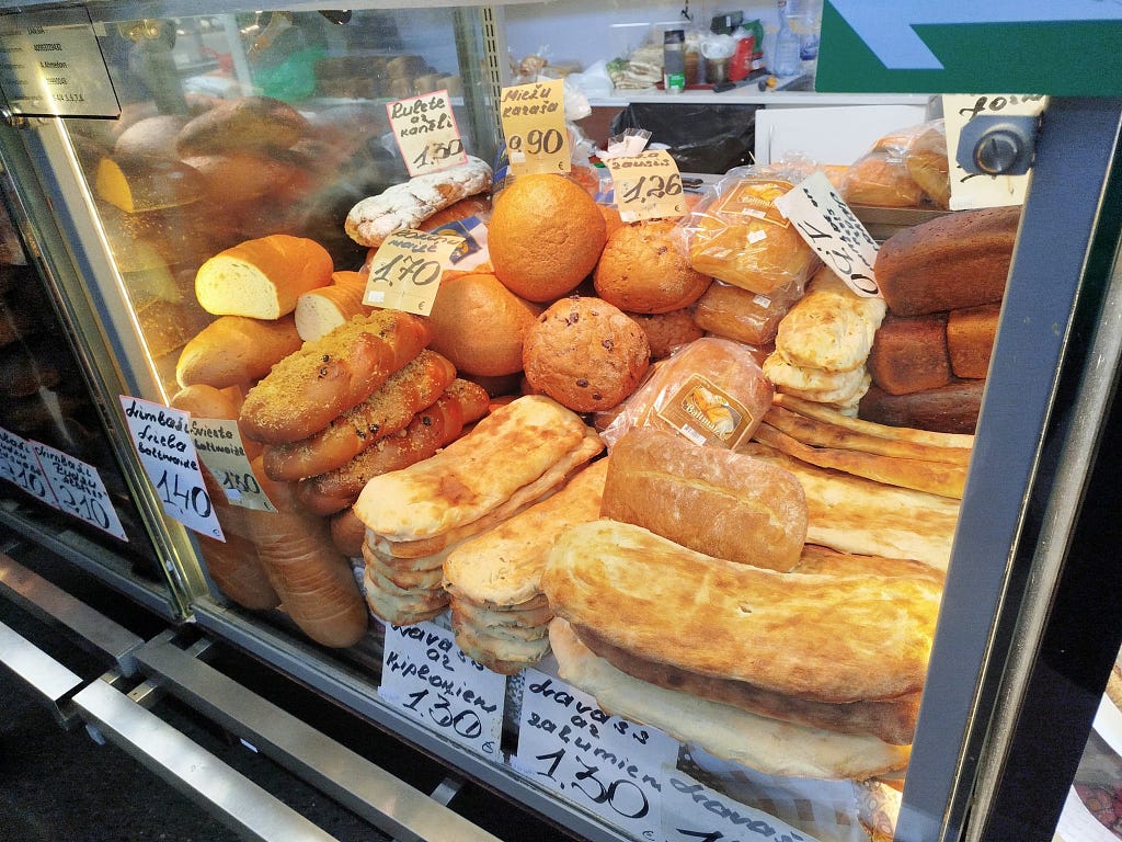 Riga Central market. Bread